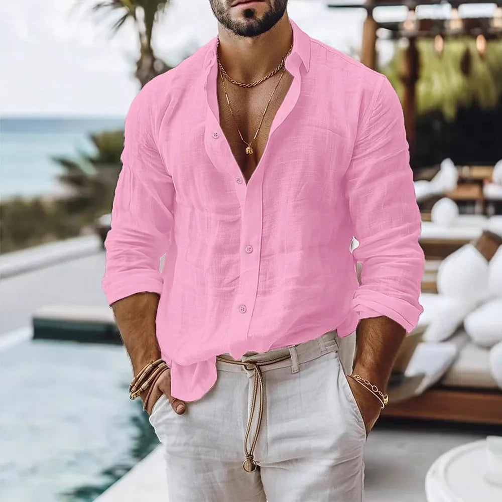 Men’s Cotton-Linen Summer Shirt