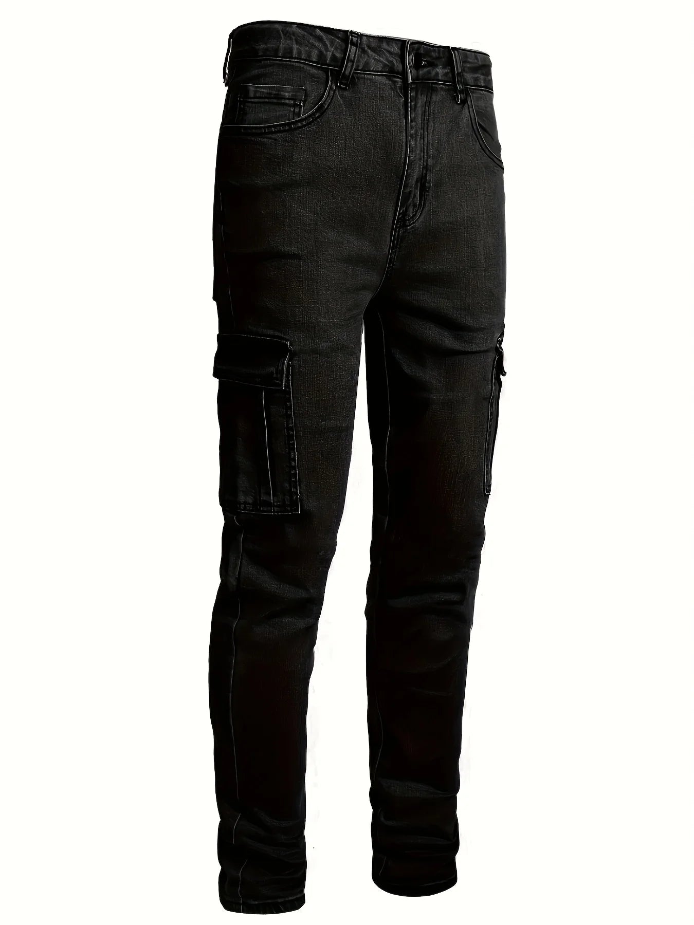 Men’s Straight-Leg Denim Jeans – Casual & Functional