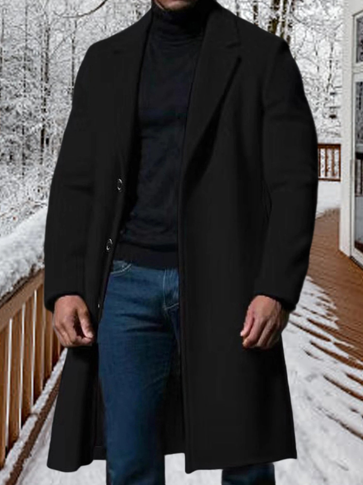 Men’s Classic Wool-Blend Peacoat