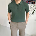 Men’s Summer Knit Polo – Short Sleeve, Breathable & Comfortable