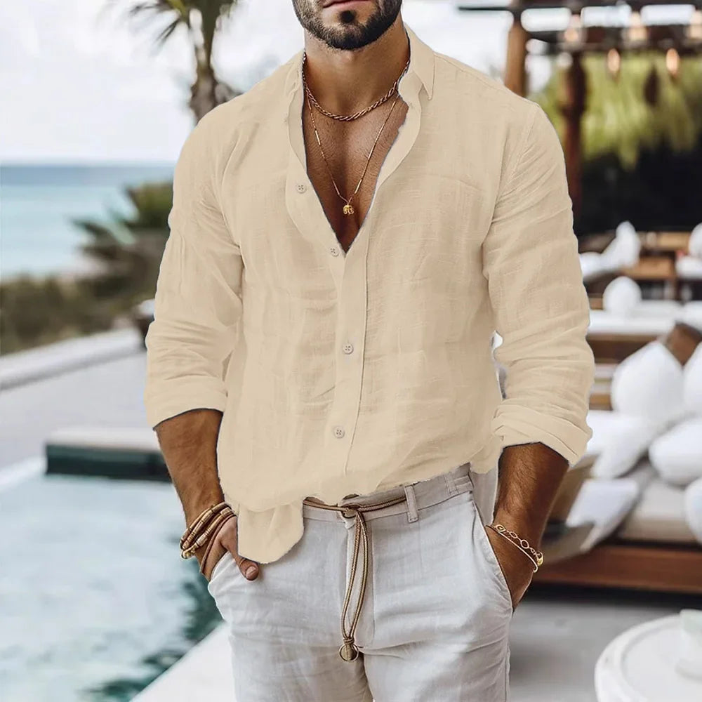 Men’s Cotton-Linen Summer Shirt