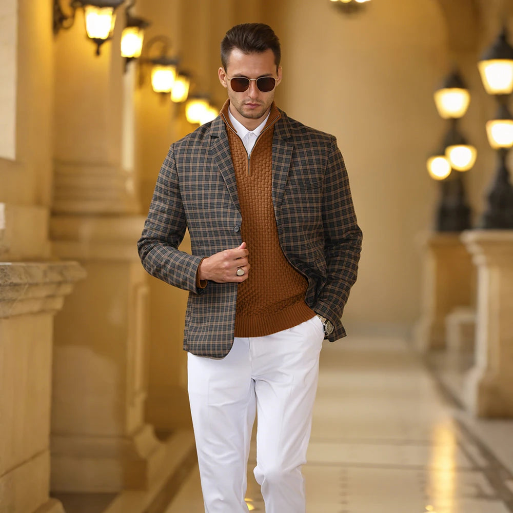 Men’s Quarter-Zip Knit Sweater