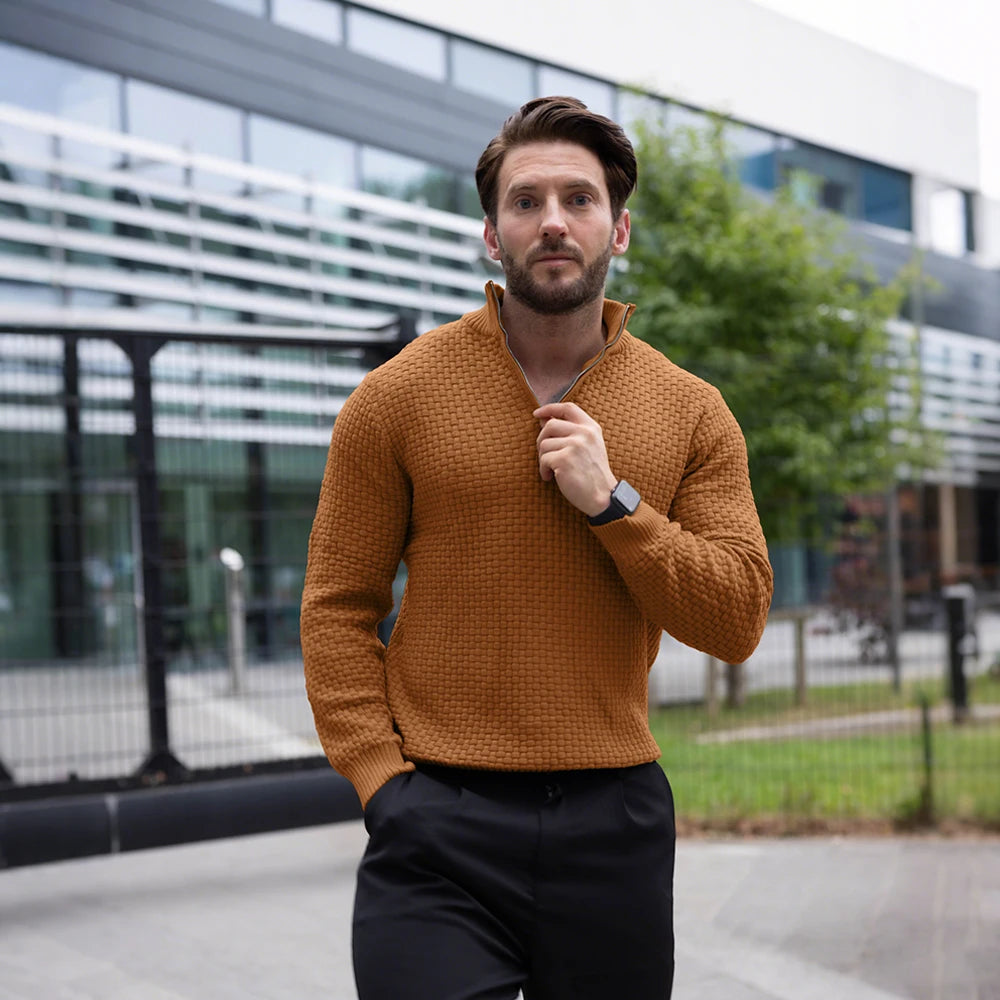 Men’s Quarter-Zip Knit Sweater