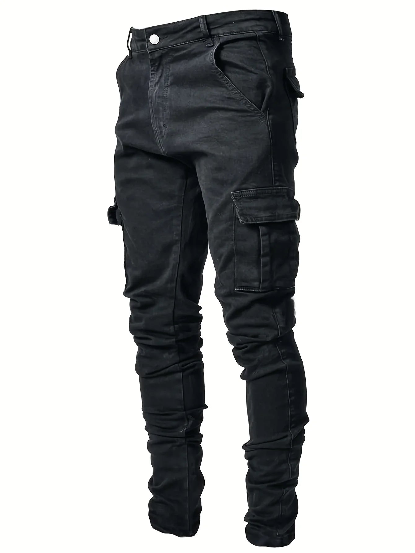 Men’s Straight-Leg Denim Jeans – Casual & Functional