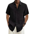 Men’s Cotton-Linen Short Sleeve Shirt