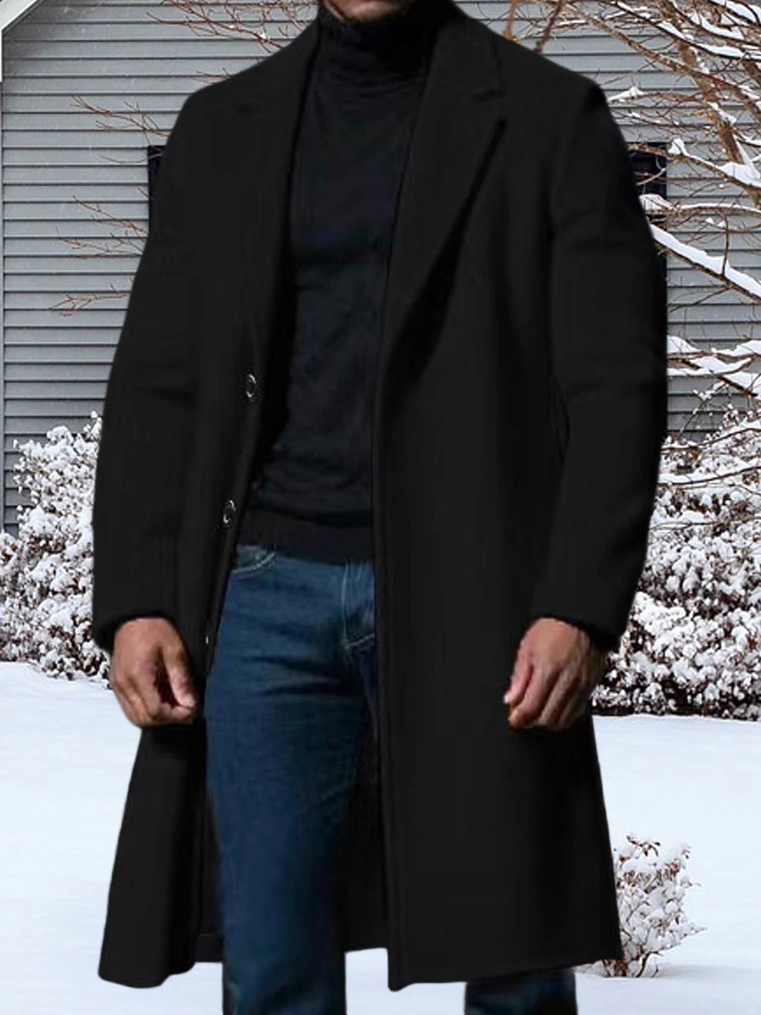 Men’s Classic Wool-Blend Peacoat