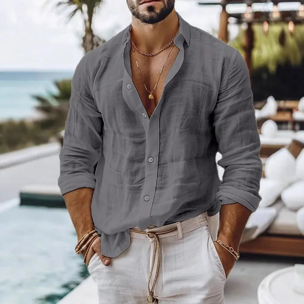 Men’s Cotton-Linen Summer Shirt