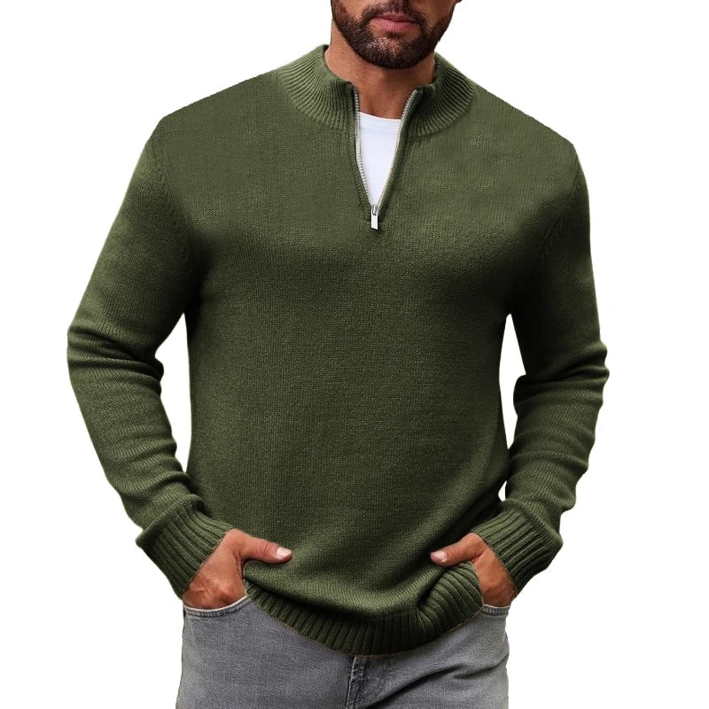 Men’s Quarter-Zip Knit Sweater