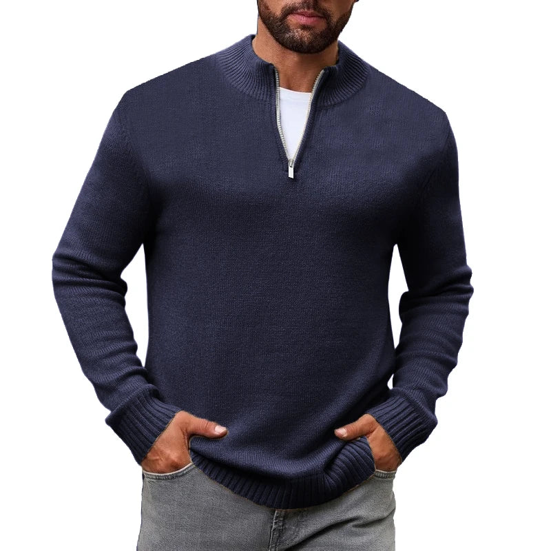 Men’s Quarter-Zip Knit Sweater