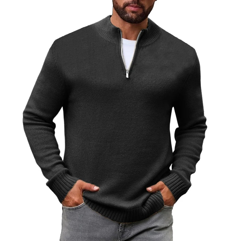 Men’s Quarter-Zip Knit Sweater