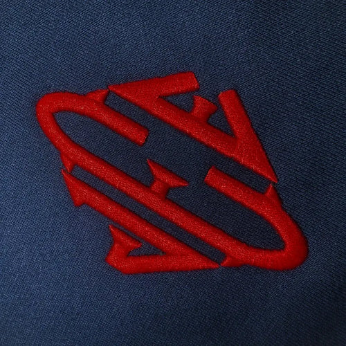 Jeffrey Epstein Quarter Zip Navy Blue Sweatshirt Retro Y2K