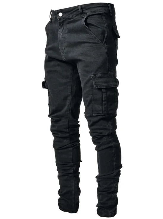 Men’s Straight-Leg Denim Jeans – Casual & Functional