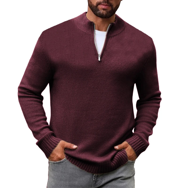 Men’s Quarter-Zip Knit Sweater