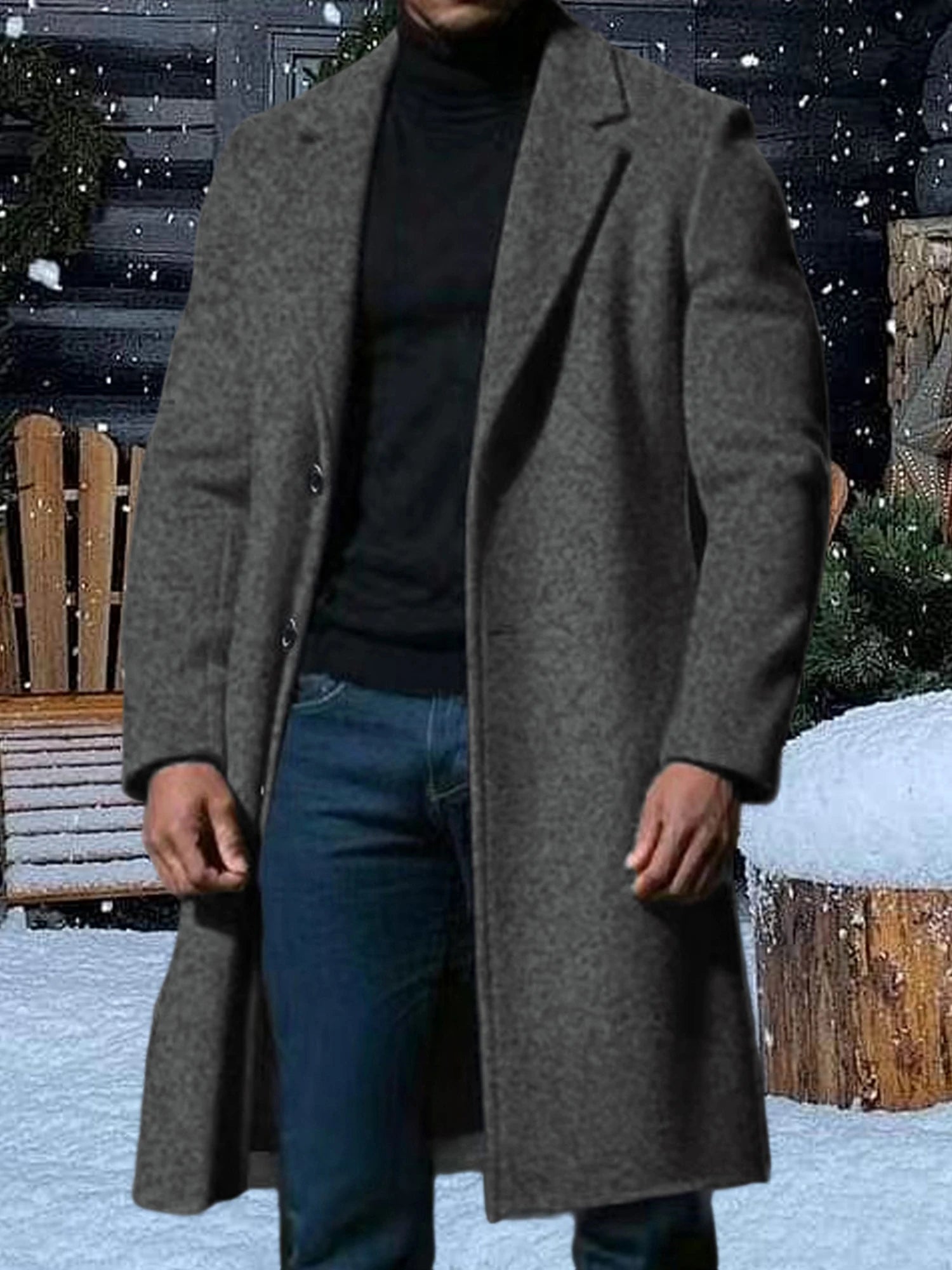 Men’s Classic Wool-Blend Peacoat